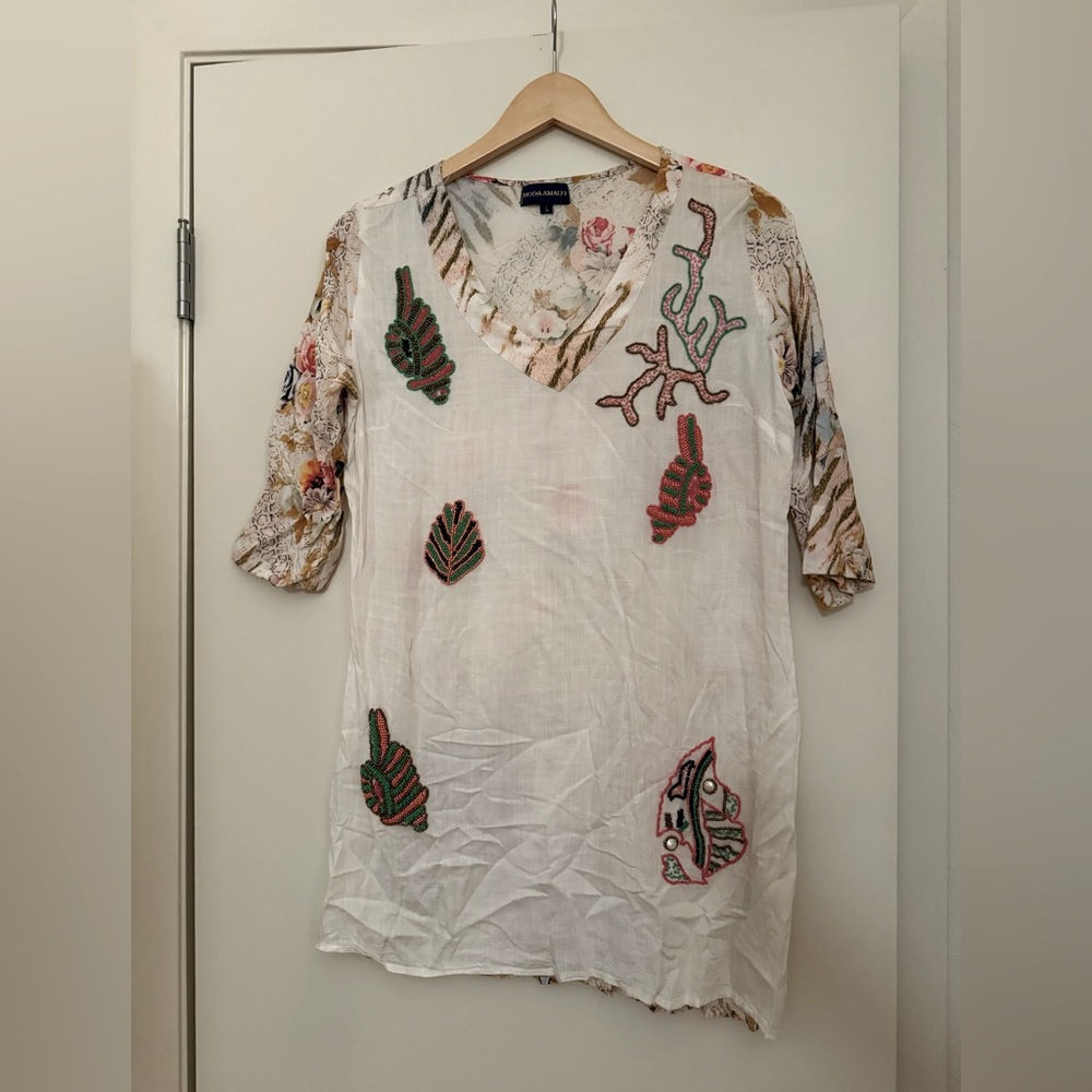 Dress or cover up Molti Almifi. Size large. Fun beachy casual upscale vibe.